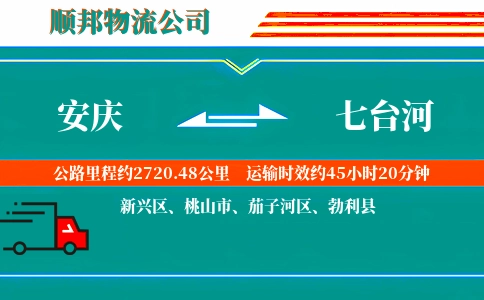 安庆到七台河物流公司