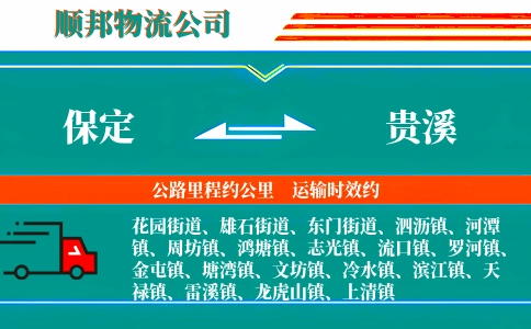 保定到贵溪物流公司