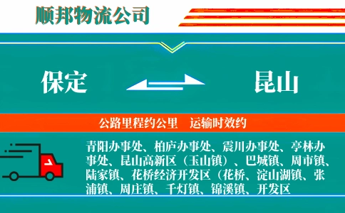保定到昆山物流公司