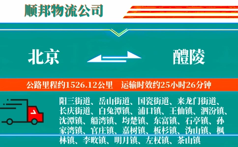 北京到醴陵物流公司