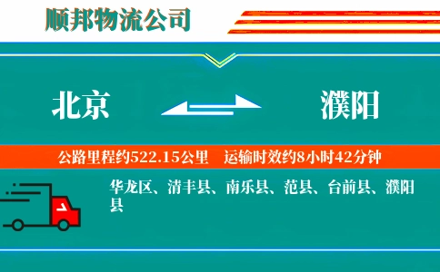 北京到濮阳物流公司