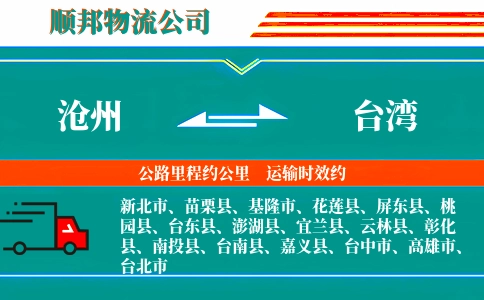 沧州到台湾物流公司
