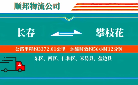 长春到攀枝花物流公司