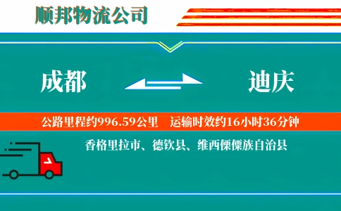 成都到迪庆物流公司