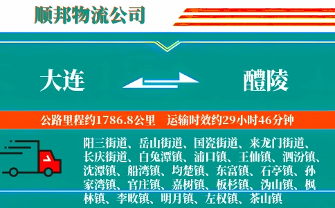 大连到醴陵物流公司