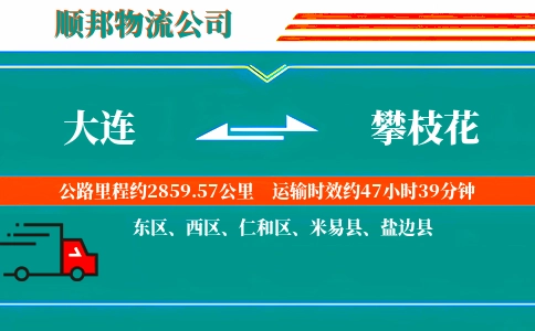 大连到攀枝花物流公司