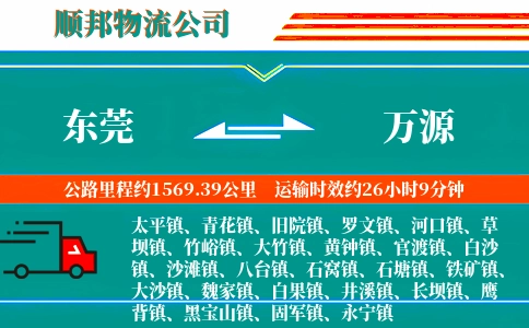 东莞到万源物流公司