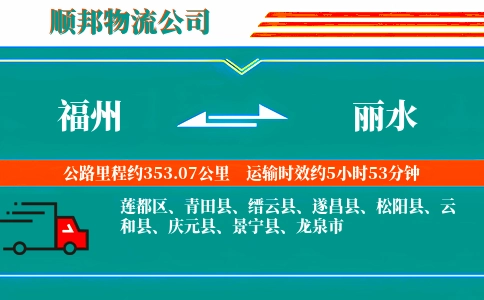 福州到丽水物流公司