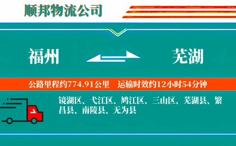 福州到芜湖物流专线-需要好久-要几天时间