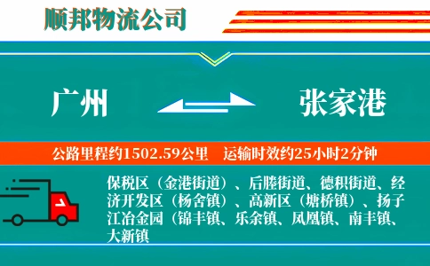 广州到张家港物流公司