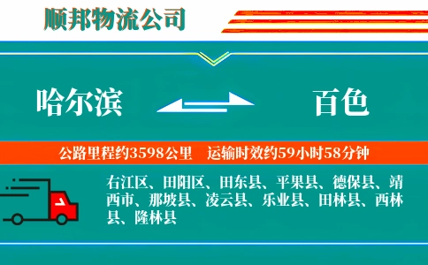 哈尔滨到百色物流公司