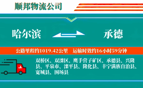 哈尔滨到承德物流公司