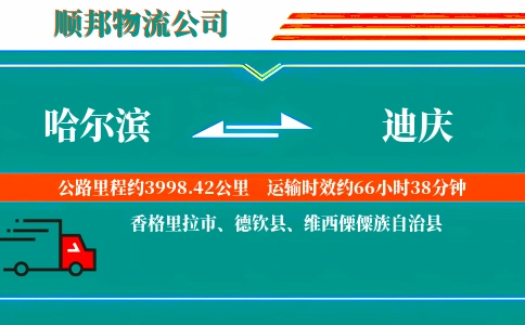 哈尔滨到迪庆物流公司