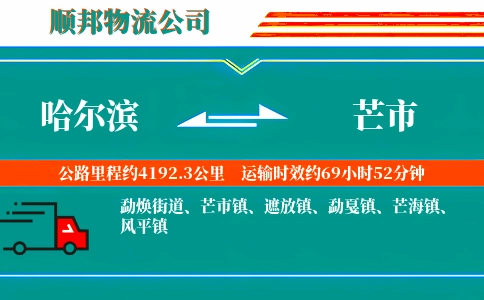 哈尔滨到芒市物流公司