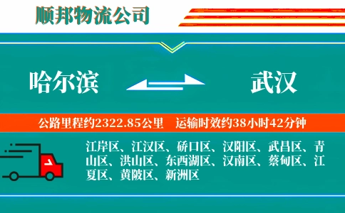 哈尔滨到武汉物流公司
