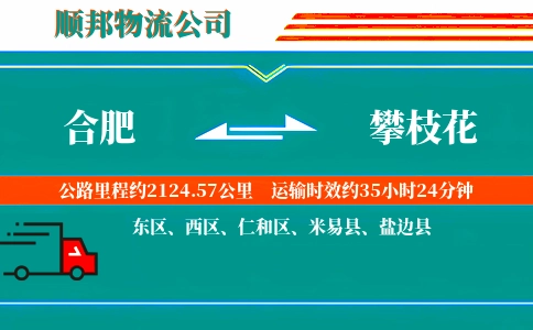 合肥到攀枝花物流公司