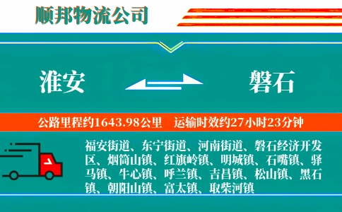淮安到磐石物流公司