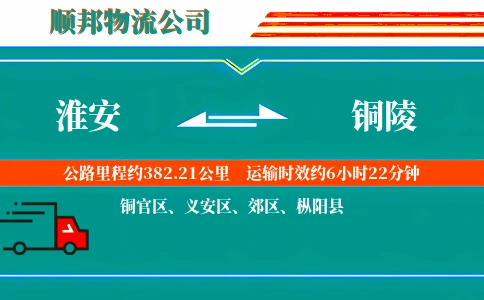 淮安到铜陵物流公司