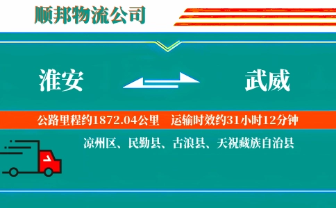 淮安到武威物流公司