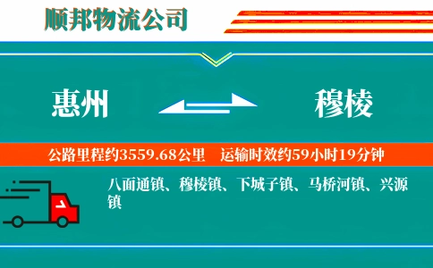 惠州到穆棱物流公司