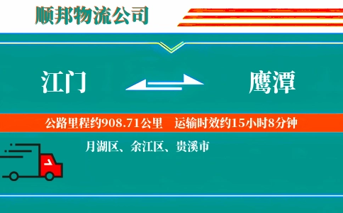 江门到鹰潭物流公司