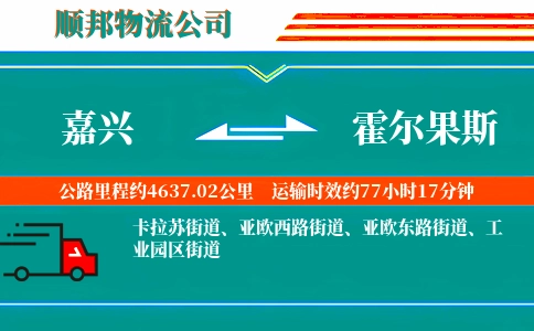 嘉兴到霍尔果斯物流公司