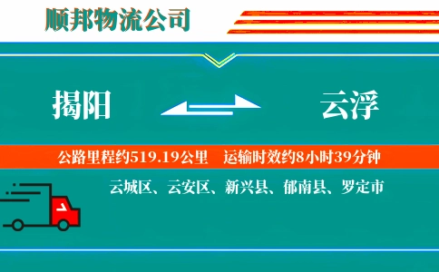 揭阳到云浮物流公司