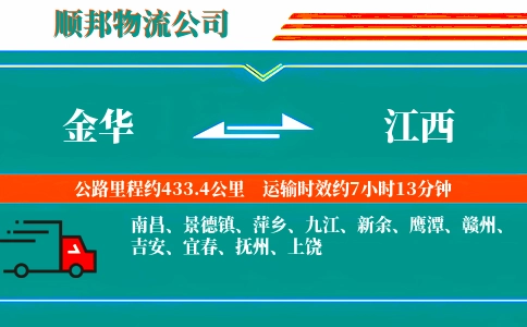 金华到江西物流公司