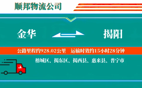 金华到揭阳物流公司