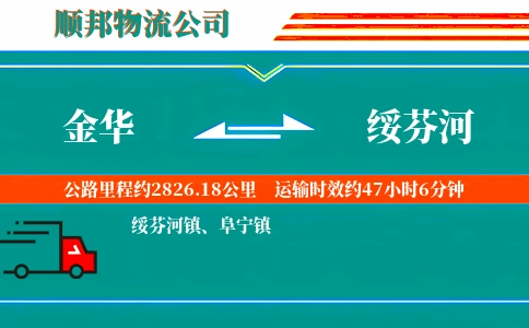 金华到绥芬河物流公司