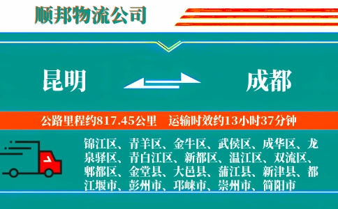 昆明到成都物流公司