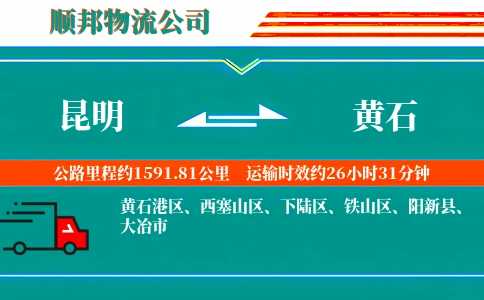 昆明到黄石物流公司