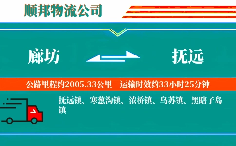 廊坊到抚远物流公司