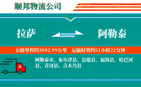 拉萨到阿勒泰物流公司