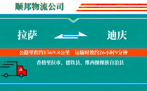 拉萨到迪庆物流公司