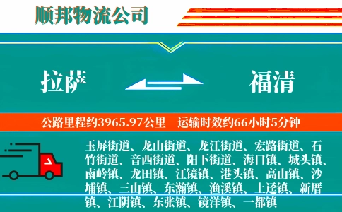 拉萨到福清物流公司