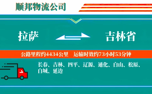 拉萨到吉林省物流公司