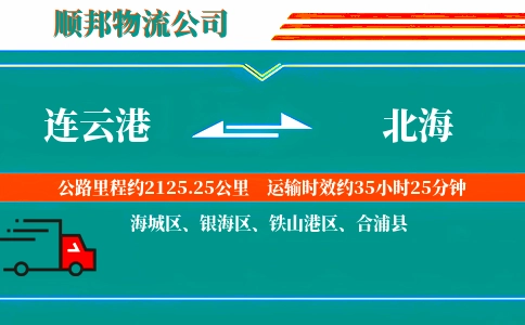 连云港到北海物流公司