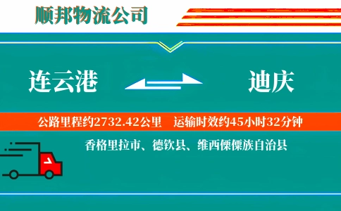 连云港到迪庆物流公司