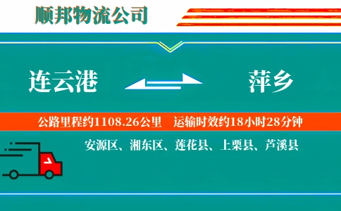 连云港到萍乡物流公司