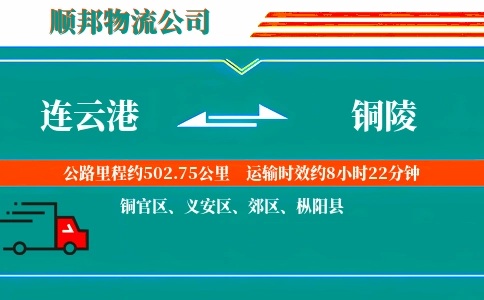 连云港到铜陵物流公司