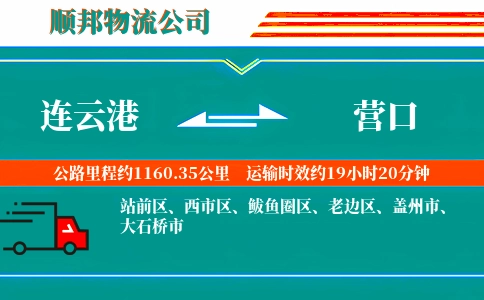 连云港到营口物流公司