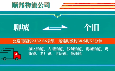 聊城到个旧物流公司