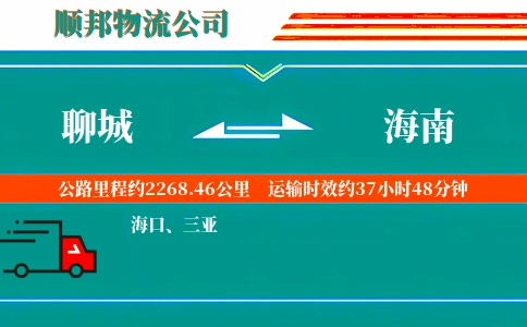 聊城到海南物流公司