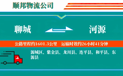 聊城到河源物流公司