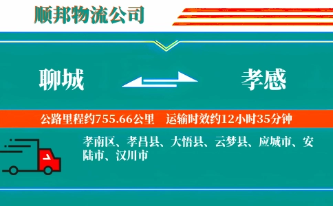 聊城到孝感物流公司