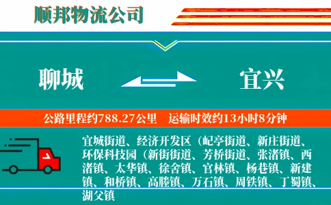聊城到宜兴物流公司