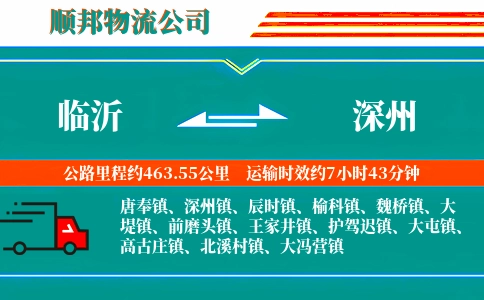 临沂到深州物流公司