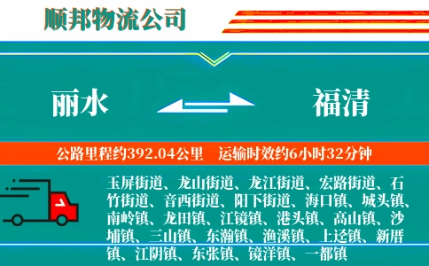 丽水到福清物流公司