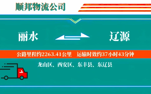 丽水到辽源物流公司
